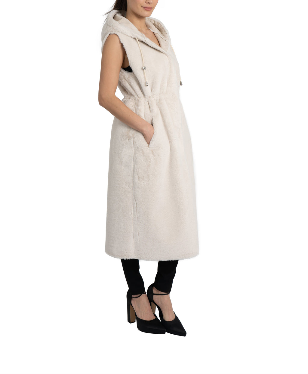 Tish Long Faux Fur Vest
