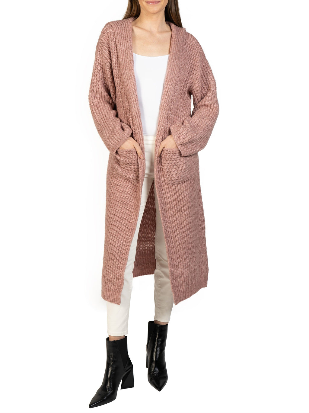 Long Hooded Cardigan