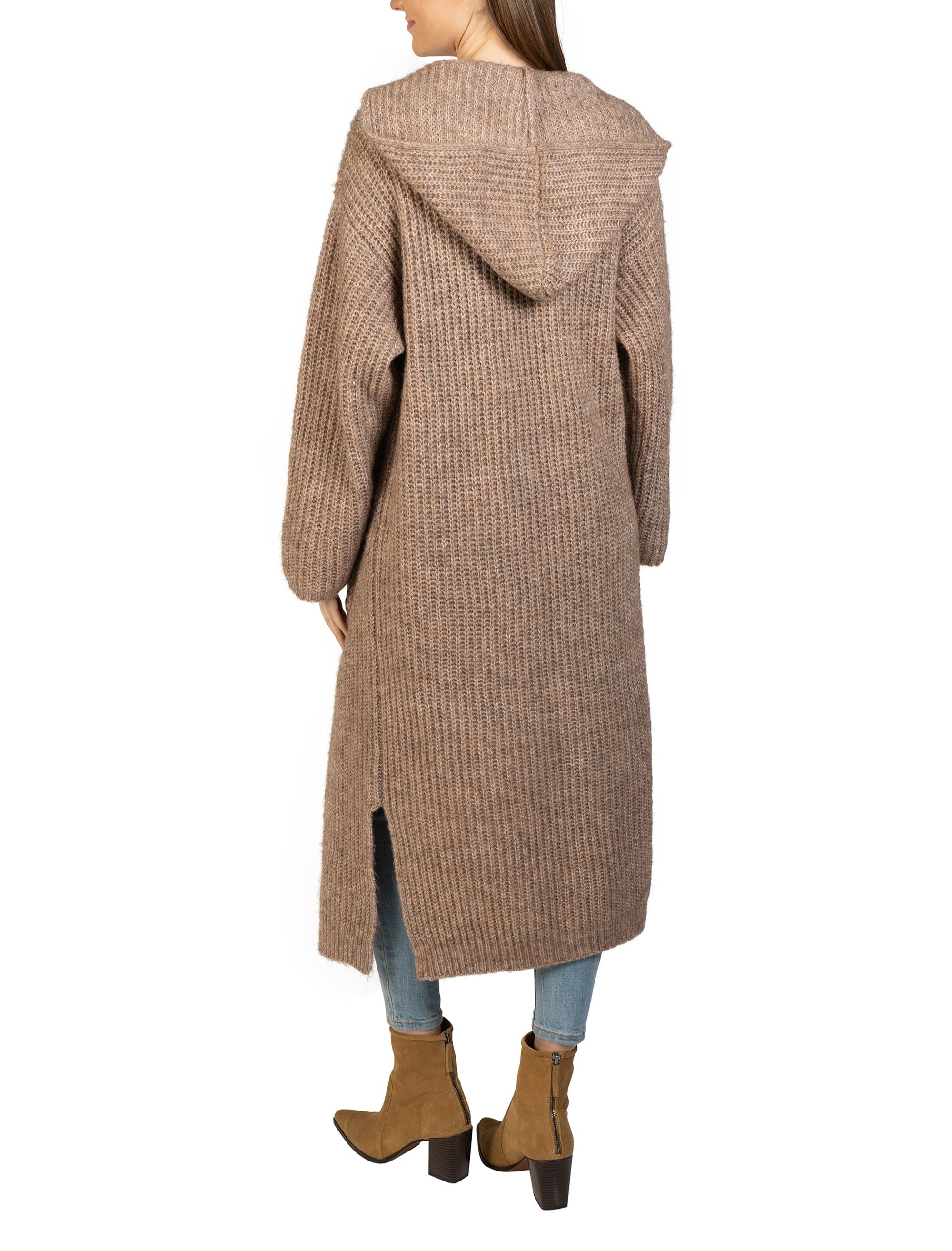 Long Hooded Cardigan