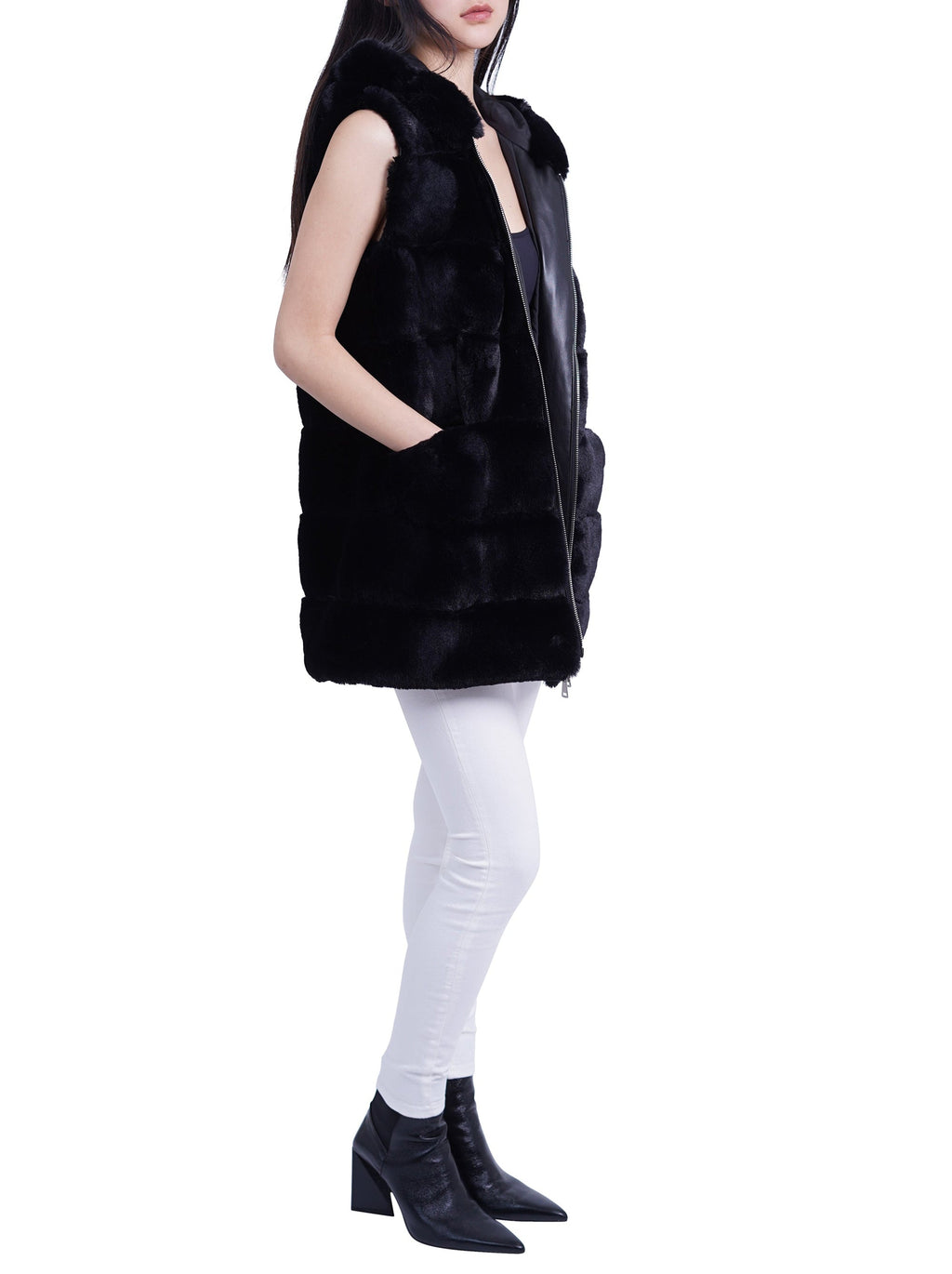 Alina Faux Fur Hooded Vest