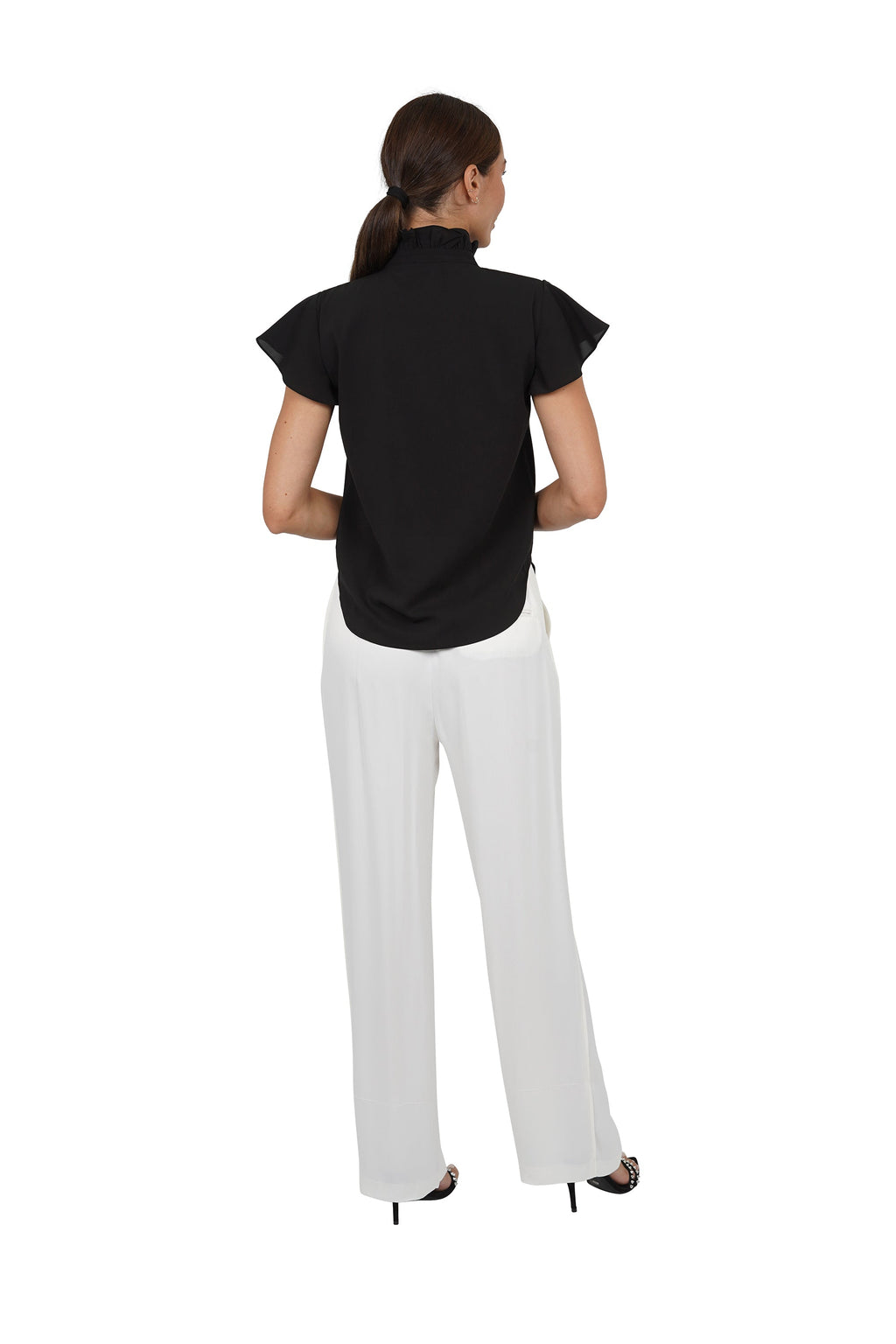 Trixie Cascade Ruffled Sleeve Blouse