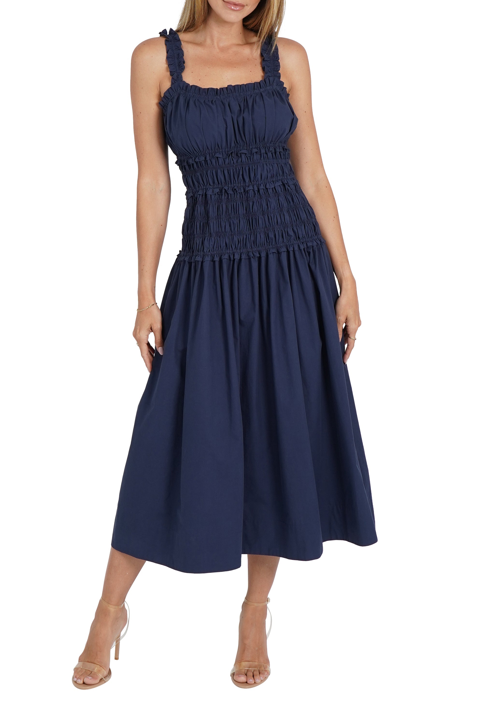 Angie Cotton Milkmaid Dress