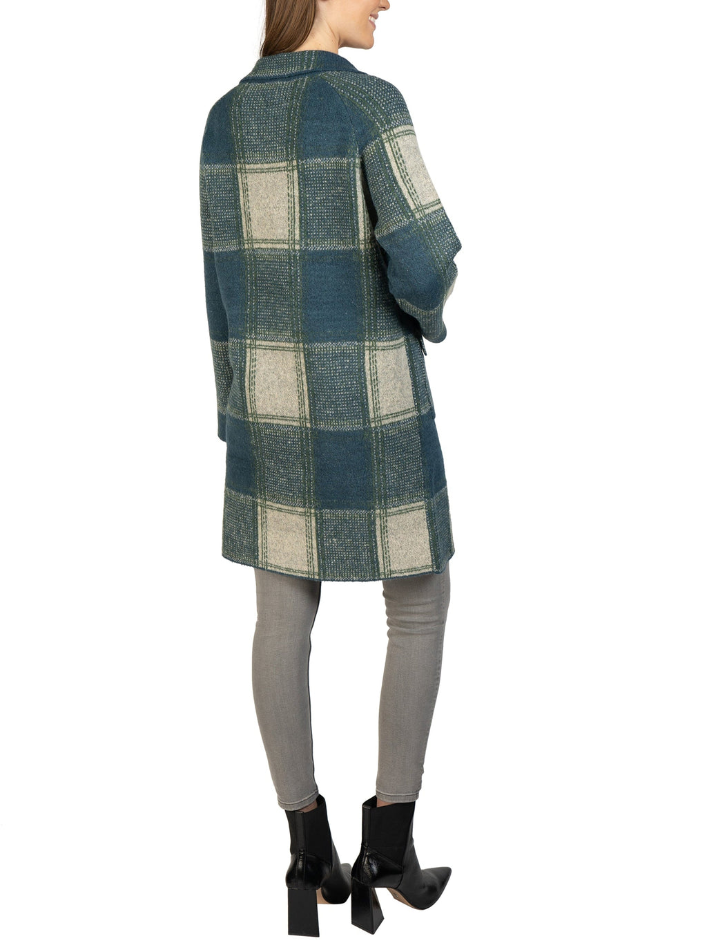Plaid Collared Cardigan