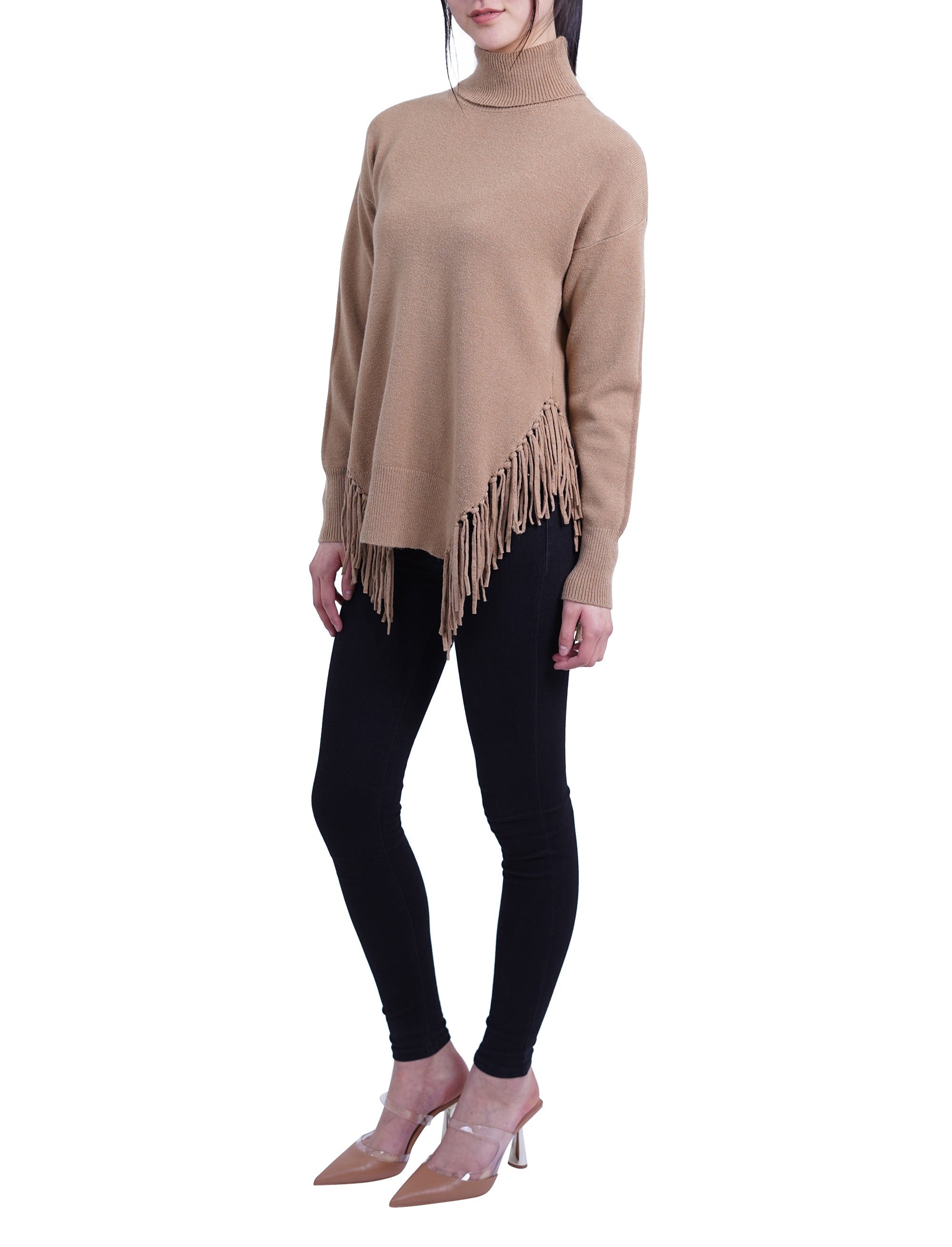 Fringe Turtleneck Sweater