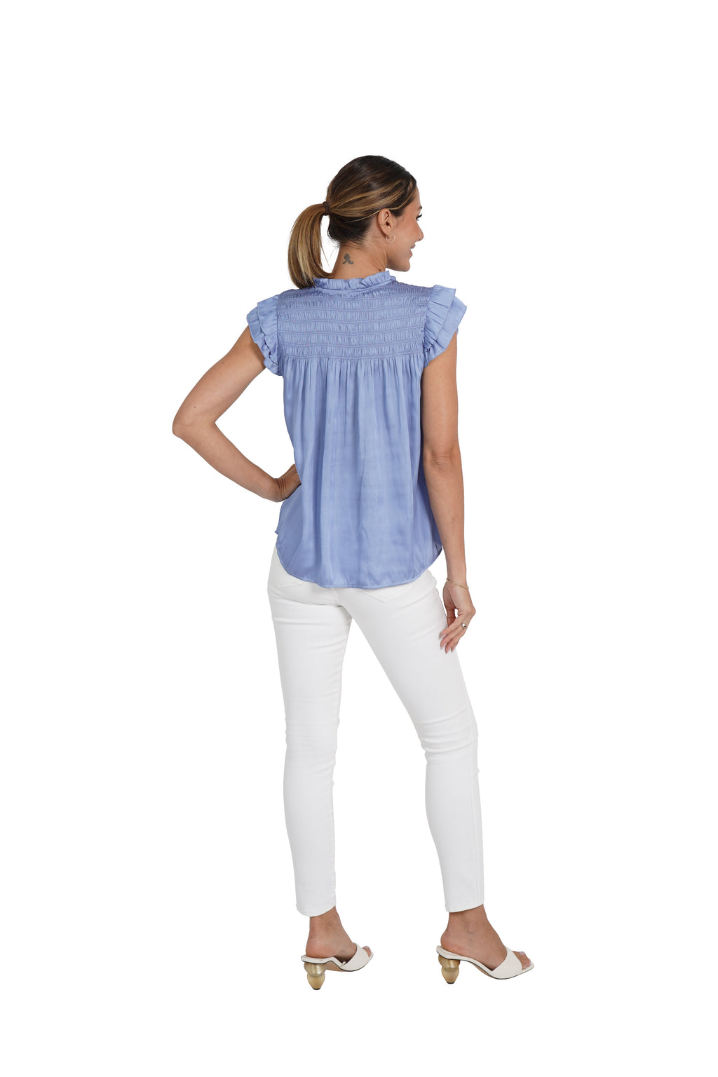 Agatha Ruffle Sleeve Top