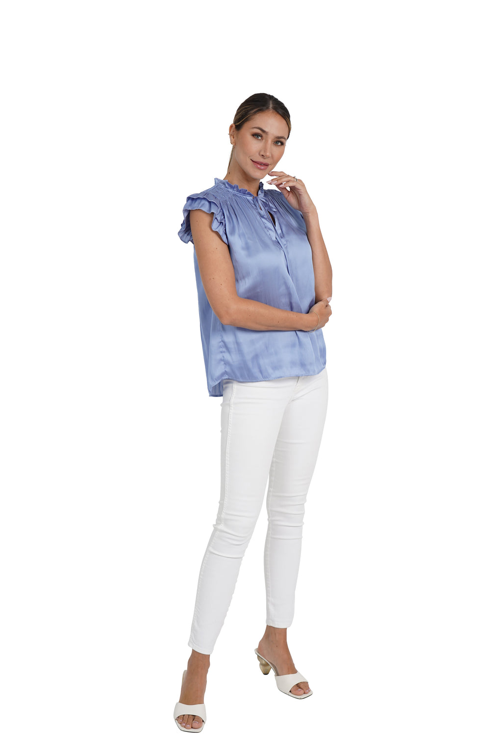 Agatha Ruffle Sleeve Top