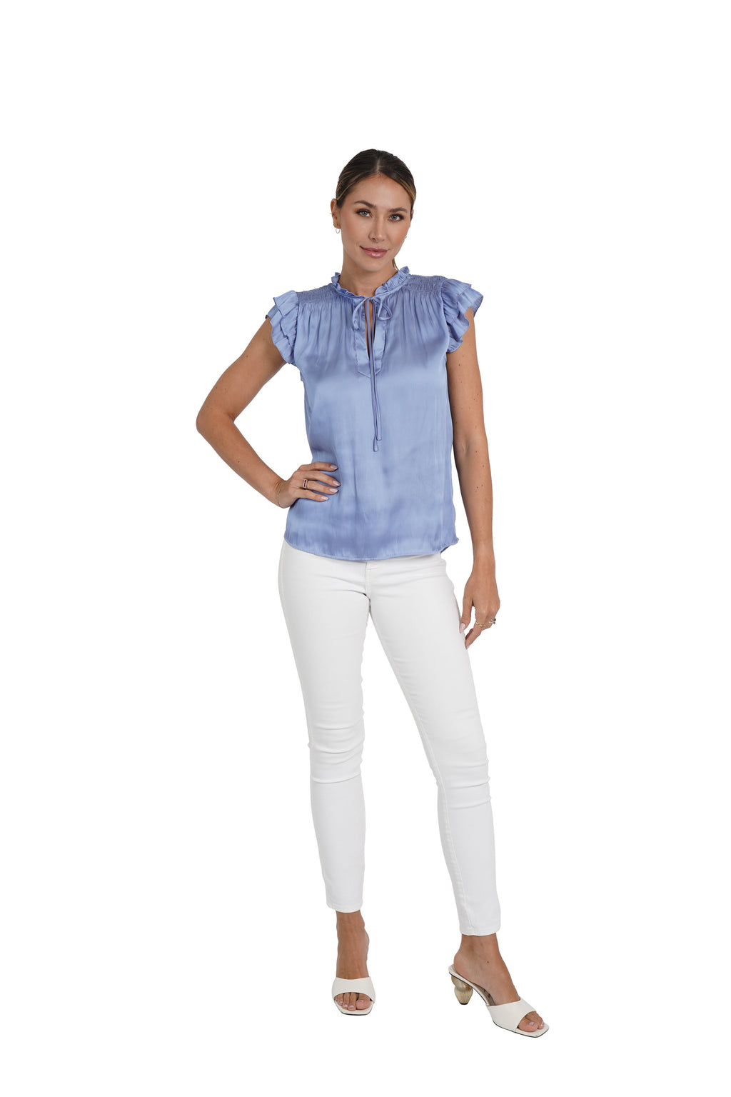 Agatha Ruffle Sleeve Top