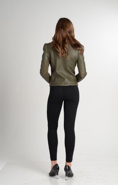 Jada Faux Fur Lined Moto Biker Jacket Coat