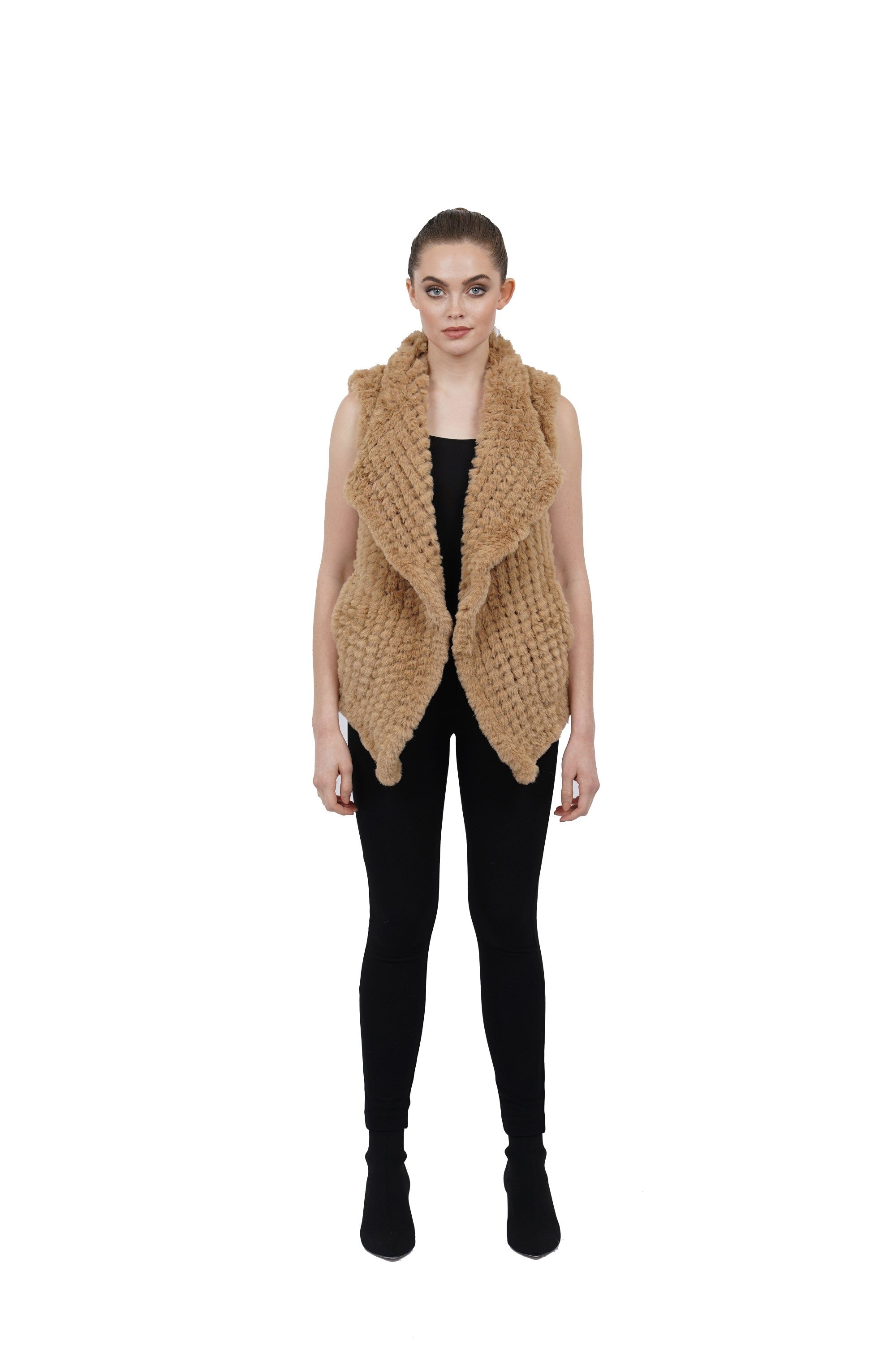 Amy Faux Fur Ultra Plush Texture Vest