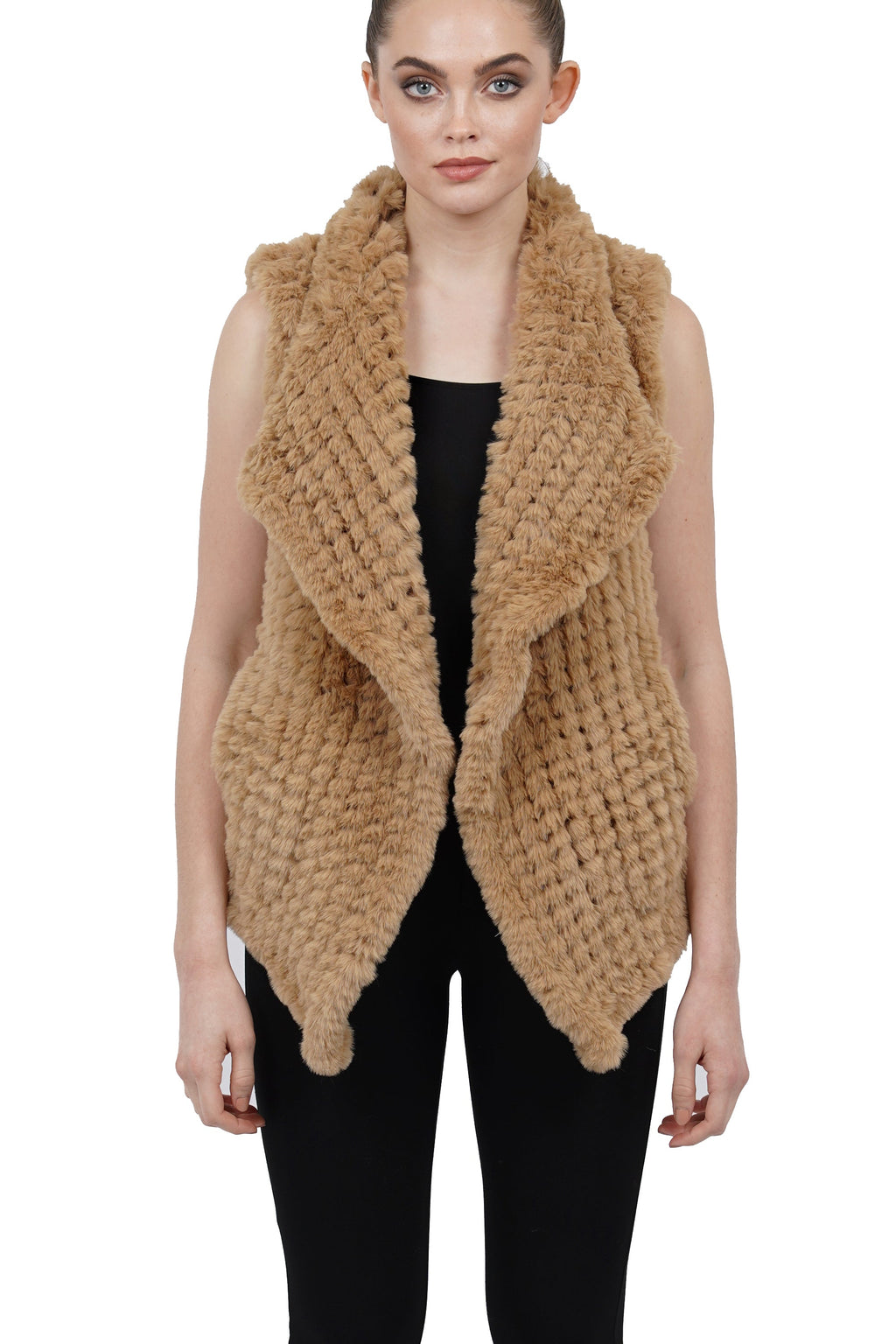 Amy Faux Fur Ultra Plush Texture Vest