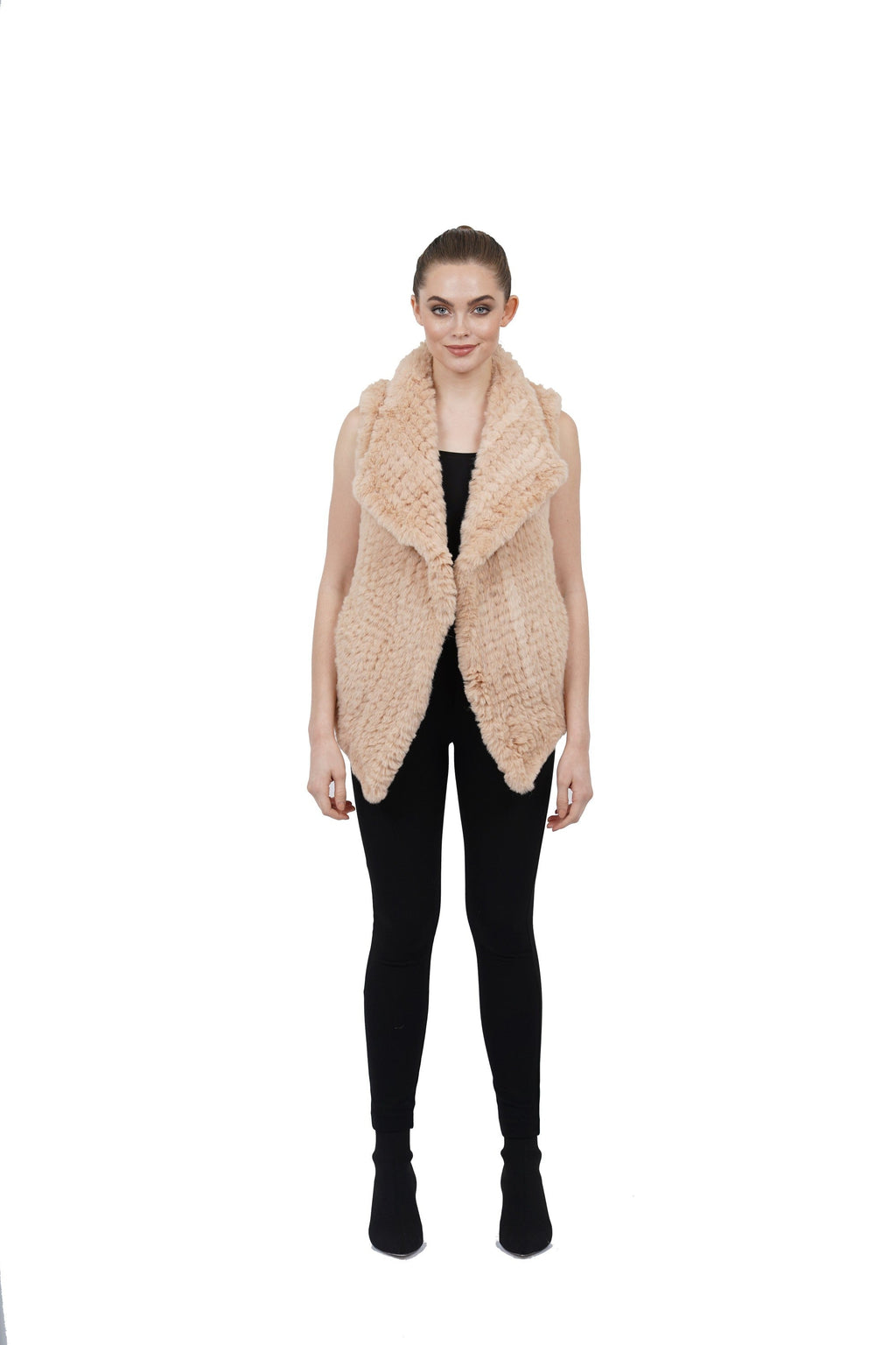 Amy Faux Fur Ultra Plush Texture Vest
